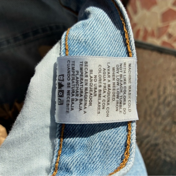 George Light Blue Straight Jeans with Purple/Gold LSU Tigers Patches - Picture 10 of 11